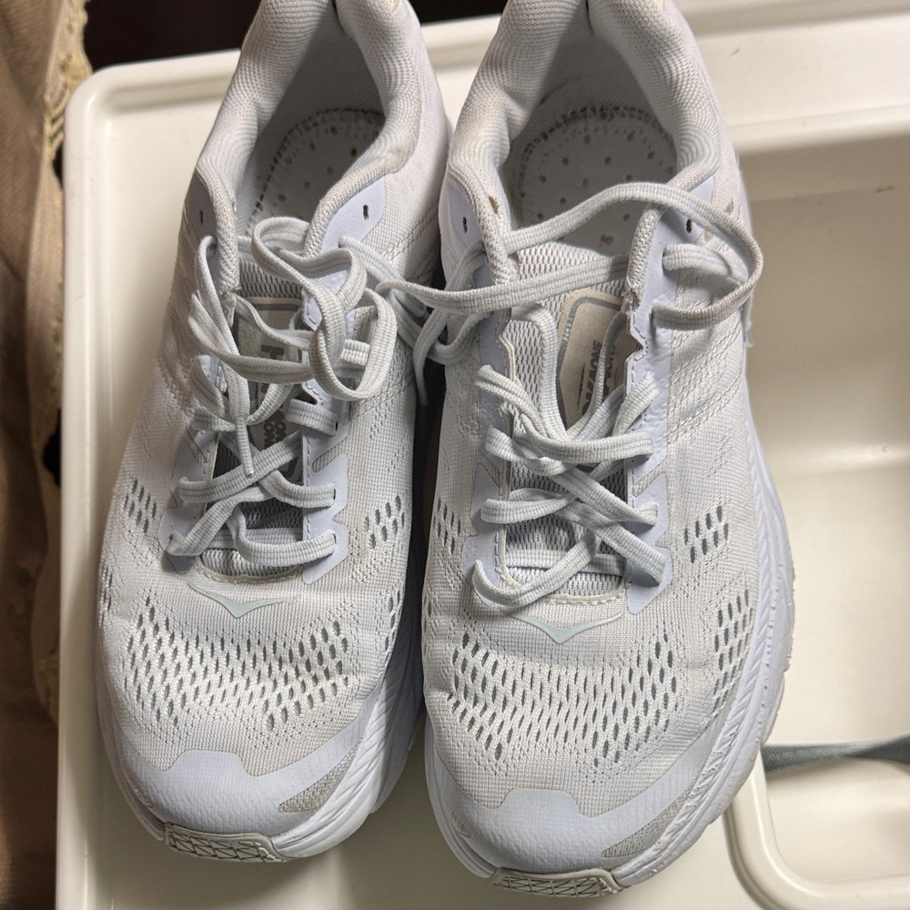 Hoka White Running Shoes